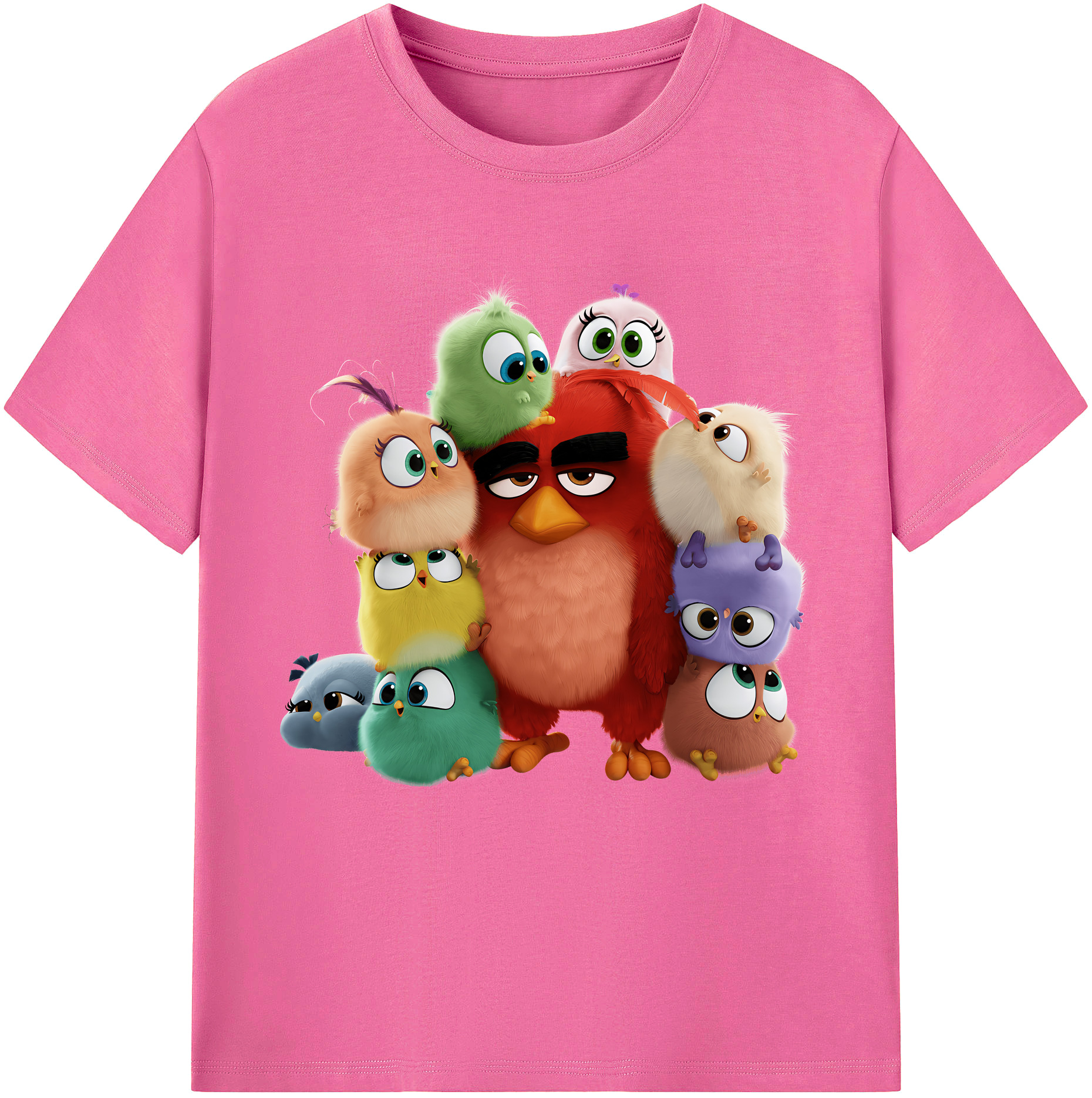（画像用） Angry Birds アングリーバード レディースカジュアルプリントTシャツ（綿100％）